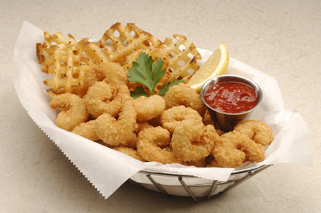 Breaded Popcorn and Mini Shrimp