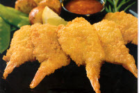 Golden Breaded Butterfly and Round Shrimp – Gold Panko Breading
